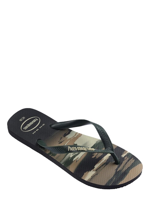 TOP CAMU Infradito black/green olive - Scarpe Unisex