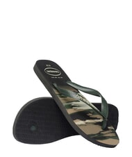 HAVAIANAS TOP CAMU Infradito black/green olive - Scarpe Unisex - 4