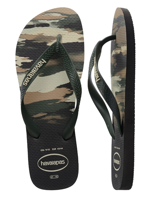 TOP CAMU Infradito black/green olive - Scarpe Unisex
