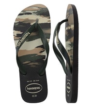 HAVAIANAS TOP CAMU Infradito black/green olive - Scarpe Unisex - 5