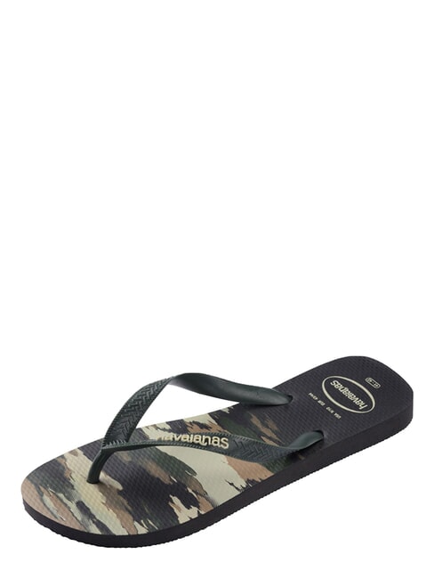 TOP CAMU Infradito black/green olive - Scarpe Unisex