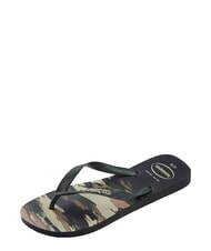 HAVAIANAS TOP CAMU Infradito black/green olive - Scarpe Unisex - 6