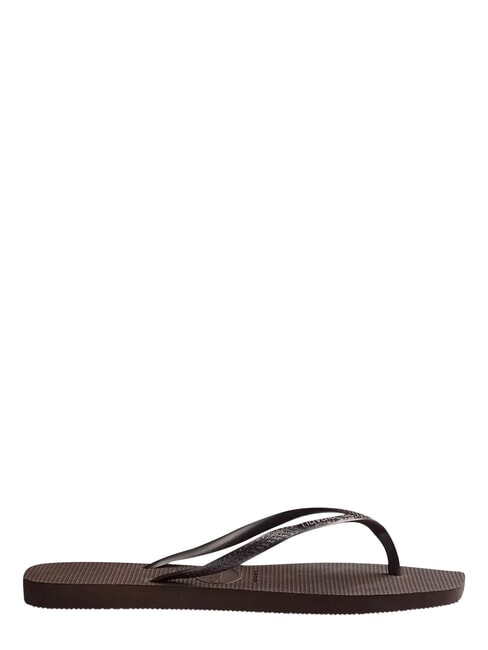 SLIM SQUARE Infradito punta quadrata darkbro - Scarpe Donna
