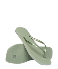 HAVAIANAS SLIM SQUARE Infradito punta quadrata smoke green - Scarpe Donna - 4
