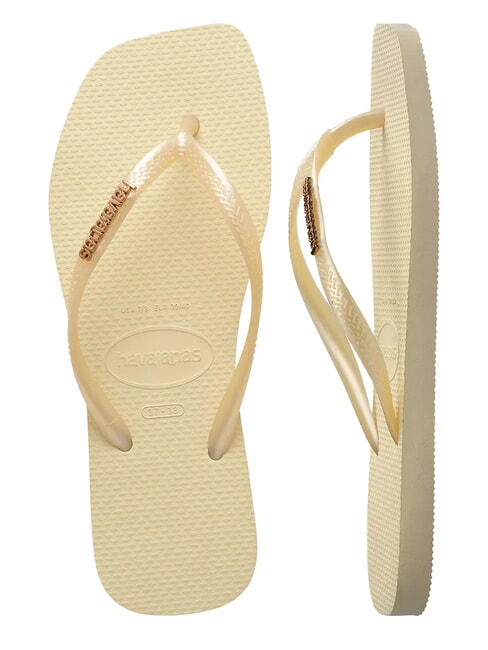 SQUARE LOGO Infradito buttercream - Scarpe Donna