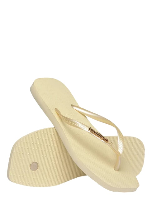 SQUARE LOGO Infradito buttercream - Scarpe Donna