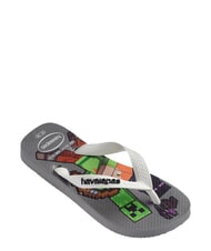 HAVAIANAS MINECRAFT Infradito steel grey/white - Scarpe Bambino - 3
