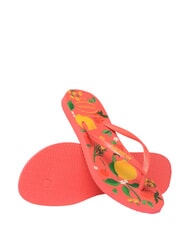 HAVAIANAS SLIM SUMMER BLISS Infradito tropical coral - Scarpe Donna - 4