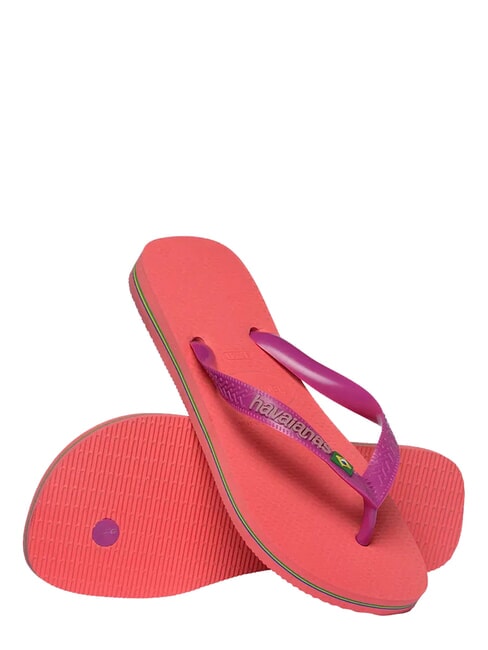 BRASIL LOGO Infradito  coral/pink - Scarpe Unisex