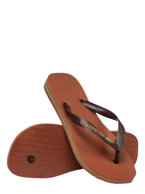 BRASIL LOGO Infradito  rust/dark brown - Scarpe Unisex