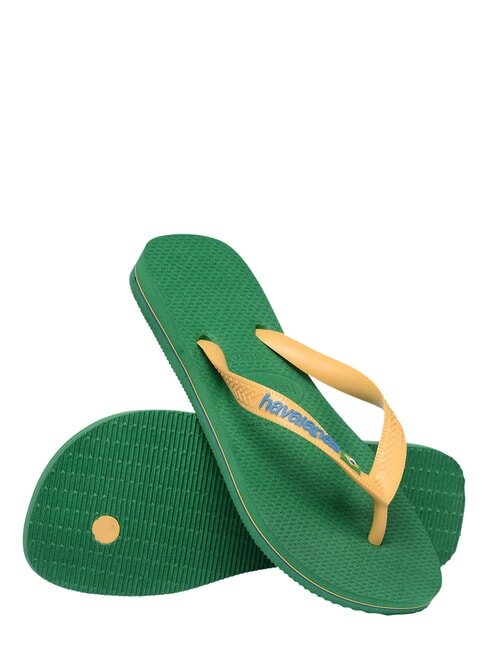 BRASIL LOGO Infradito  green/yellow - Scarpe Unisex
