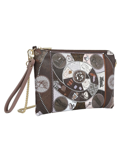 FASHIONOPOLY Pochette con polsierina a tracollina choco - Borse Donna