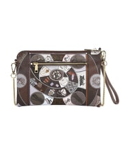 YNOT FASHIONOPOLY Pochette con polsierina a tracollina choco - Borse Donna - 3