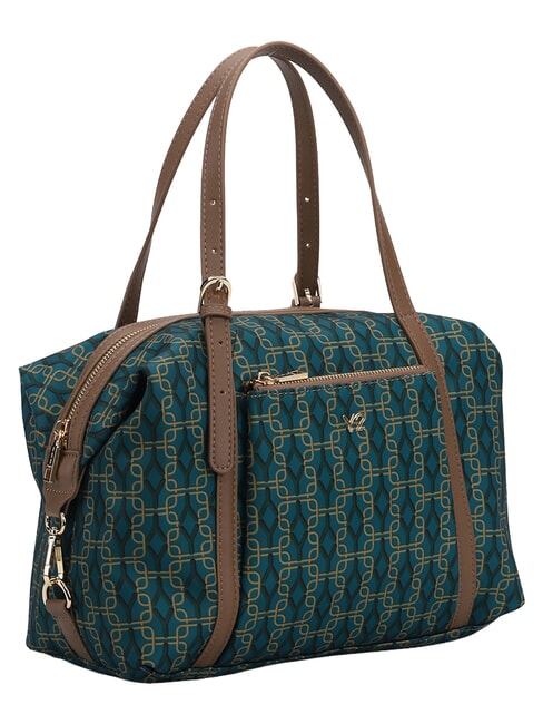 AUDREY Borsa a spalla logo all over lapis - Borse Donna