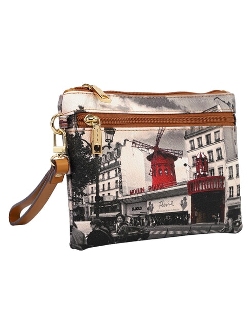 ELEGANCE  Pochette piatta con polsierina moro - Borse Donna