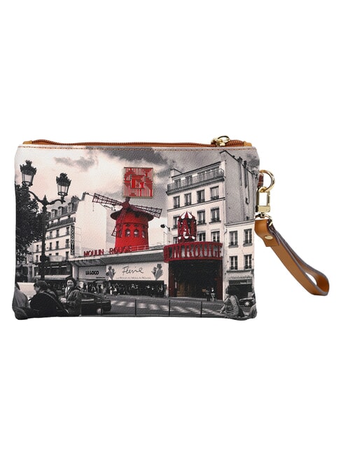ELEGANCE  Pochette piatta con polsierina moro - Borse Donna