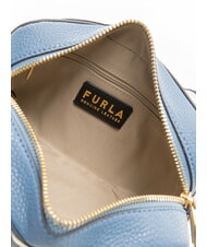 FURLA GARDENIA Borsa camera case in pelle stampa keria denim+toni ghiaccio - Borse Donna - 5