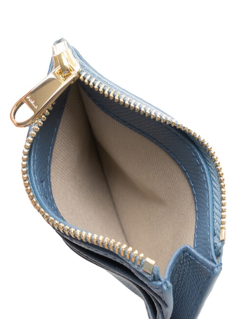 GARDENIA Portacard piatto in pelle denim - Portafogli Donna