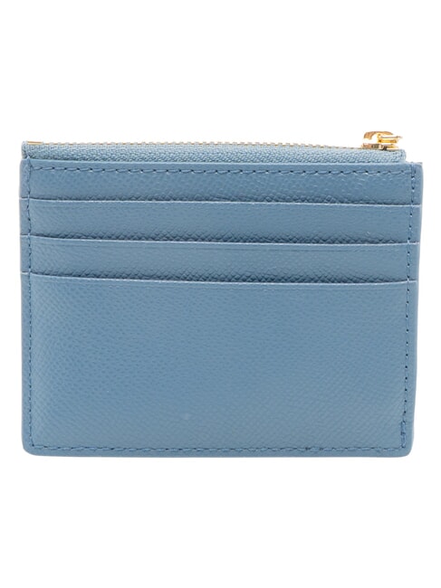 GARDENIA Portacard piatto in pelle denim - Portafogli Donna