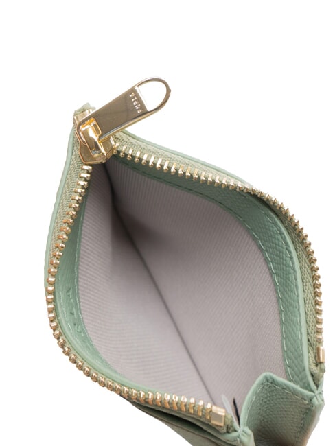 GARDENIA Portacard piatto in pelle mineral green - Portafogli Donna