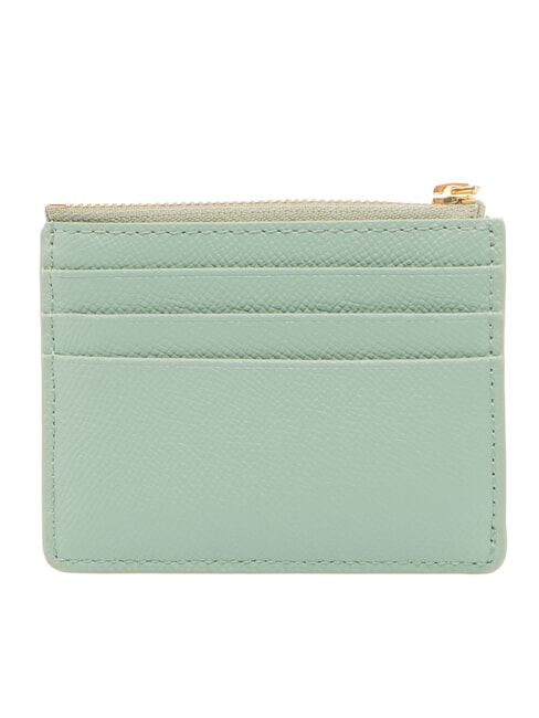 GARDENIA Portacard piatto in pelle mineral green - Portafogli Donna