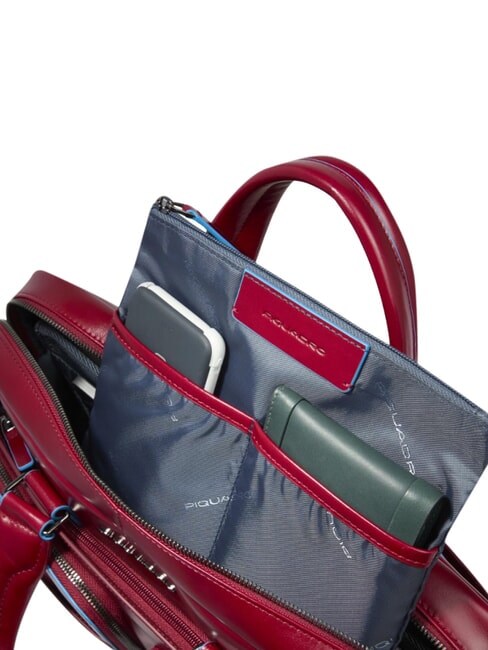 BLUE SQUARE Cartella in pelle porta PC 14" ROSSO - Cartelle Lavoro