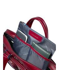 PIQUADRO BLUE SQUARE Cartella in pelle porta PC 14" ROSSO - Cartelle Lavoro - 5