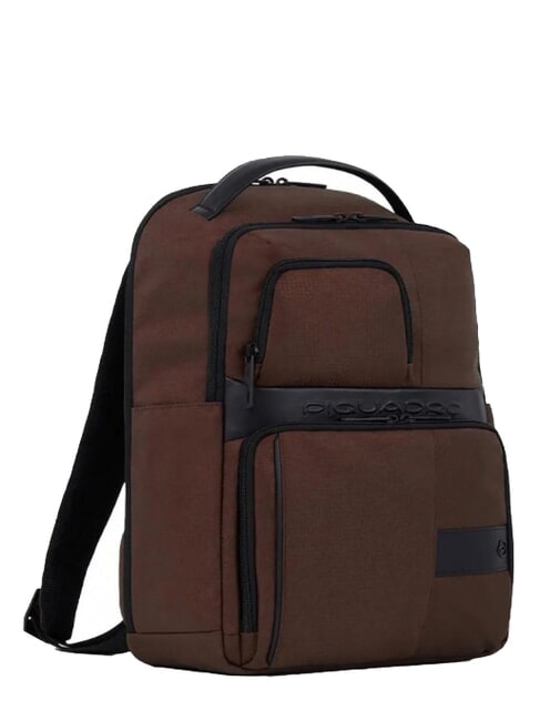WOLLEM Zaino in pelle e tessuto, porta pc 14" MARRONE - Zaini da lavoro porta PC