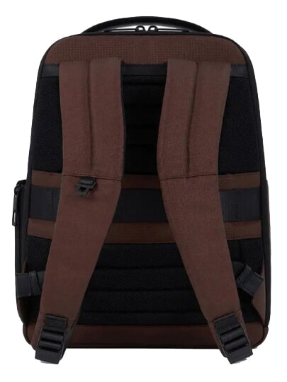 WOLLEM Zaino in pelle e tessuto, porta pc 14" MARRONE - Zaini da lavoro porta PC