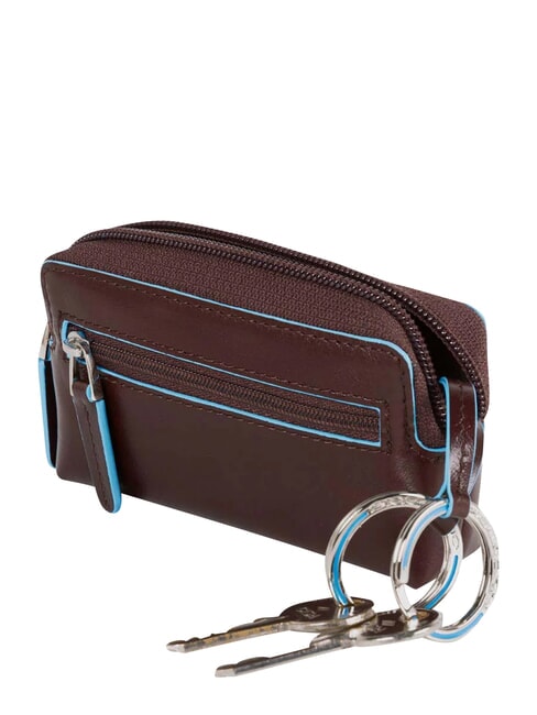BLUE SQUARE Astuccio portachiavi in pelle MOGANO - Portachiavi