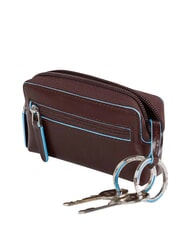 PIQUADRO BLUE SQUARE Astuccio portachiavi in pelle MOGANO - Portachiavi - 2