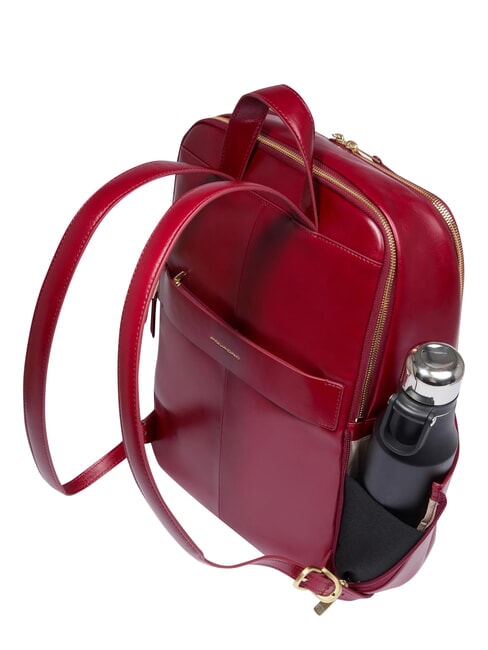 BLUE SQUARE  Zaino porta PC 14", in pelle ROSSO - Zaini da lavoro porta PC