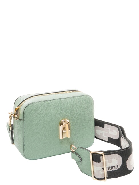 GARDENIA Borsa camera case in pelle stampa keria mineral green+toni ghiaccio - Borse Donna