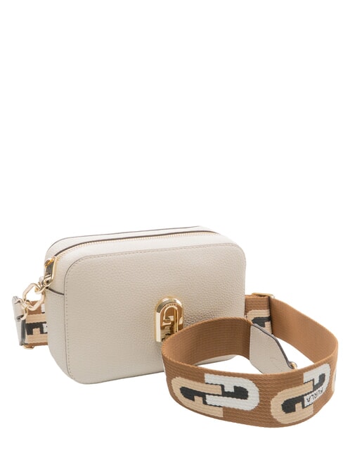 GARDENIA Borsa camera case in pelle stampa keria perla e+toni cognac - Borse Donna