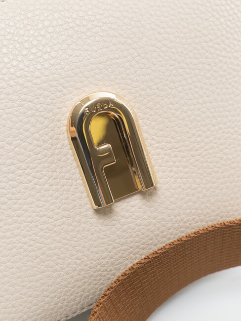 GARDENIA Borsa camera case in pelle stampa keria perla e+toni cognac - Borse Donna