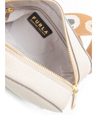 FURLA GARDENIA Borsa camera case in pelle stampa keria perla e+toni cognac - Borse Donna - 6
