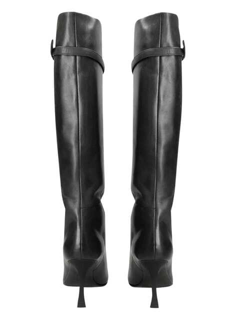 ME25 Stivale alto, tacco 9, in pelle black - Scarpe Donna