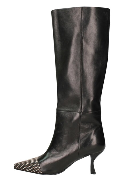 ME25 Stivale alto, tacco 6.5, in pelle black - Scarpe Donna