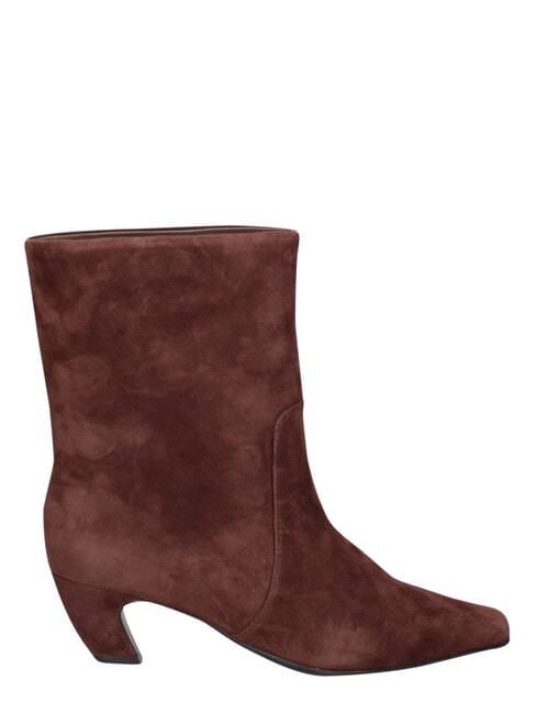 ME25 Stivaletto tacco 5, in pelle darkbrown - Scarpe Donna