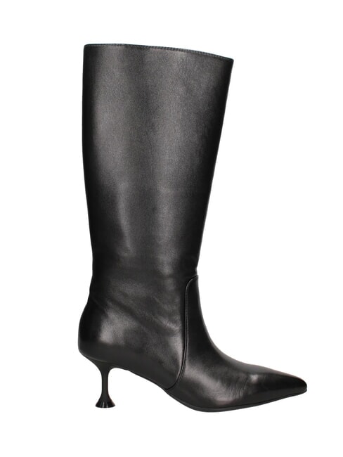 ME25 Stivale alto, tacco 6.5, in pelle black - Scarpe Donna