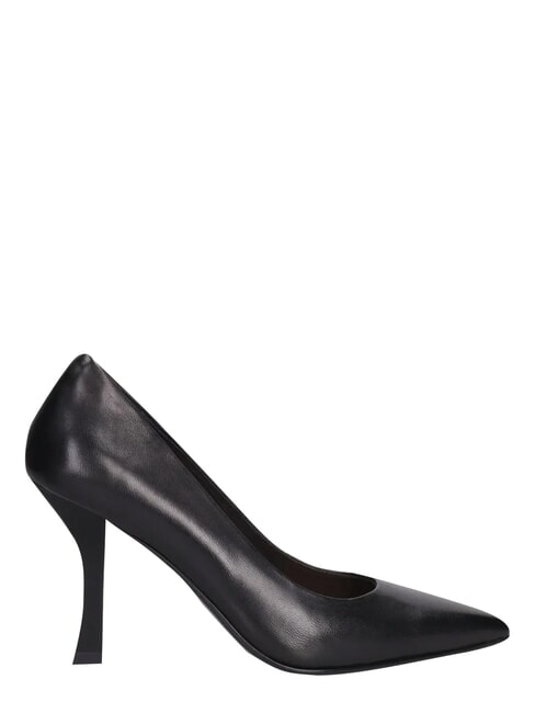 ME25 D&eacute;collett&eacute; tacco 9, in pelle black - Scarpe Donna