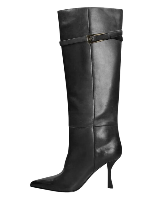 ME25 Stivale alto, tacco 9, in pelle black - Scarpe Donna