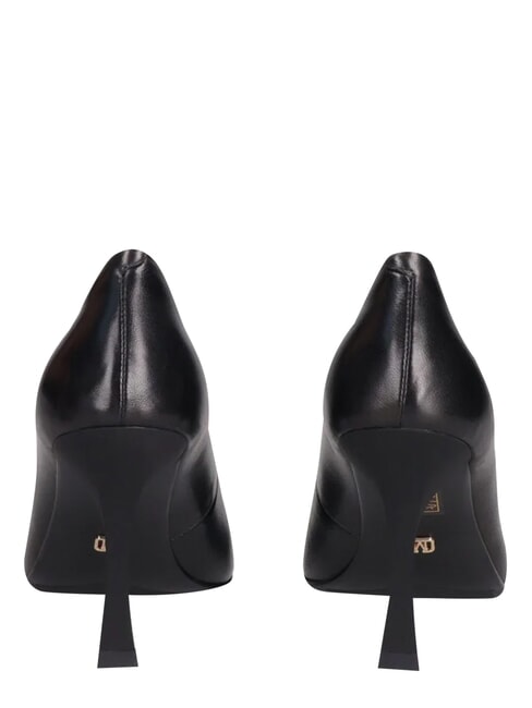 ME25 D&eacute;collett&eacute; tacco 9, in pelle black - Scarpe Donna