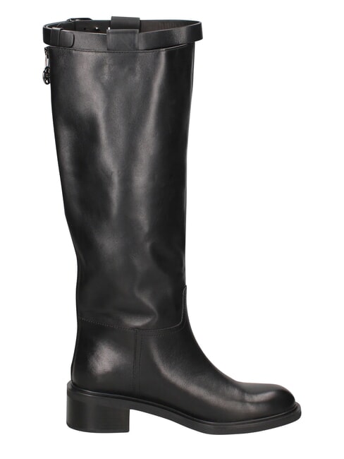 ME25 Stivale alto, tacco 4.5, in pelle black - Scarpe Donna