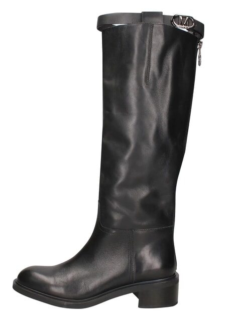 ME25 Stivale alto, tacco 4.5, in pelle black - Scarpe Donna