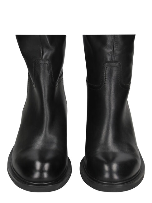 ME25 Stivale alto, tacco 4.5, in pelle black - Scarpe Donna