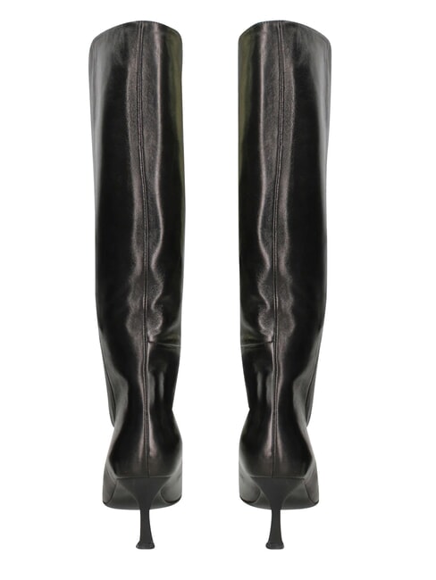 ME25 Stivale alto, tacco 6.5, in pelle black - Scarpe Donna