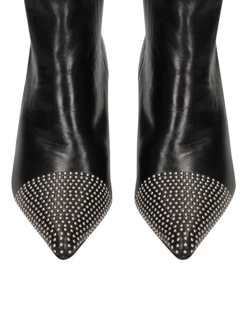 ME25 Stivale alto, tacco 6.5, in pelle black - Scarpe Donna