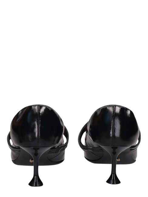 ME25 D&eacute;collett&eacute; tacco 6, in pelle black - Scarpe Donna