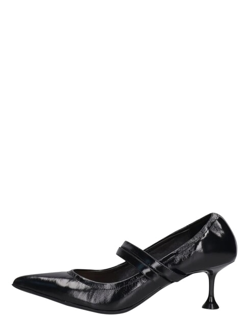 ME25 D&eacute;collett&eacute; tacco 6, in pelle black - Scarpe Donna